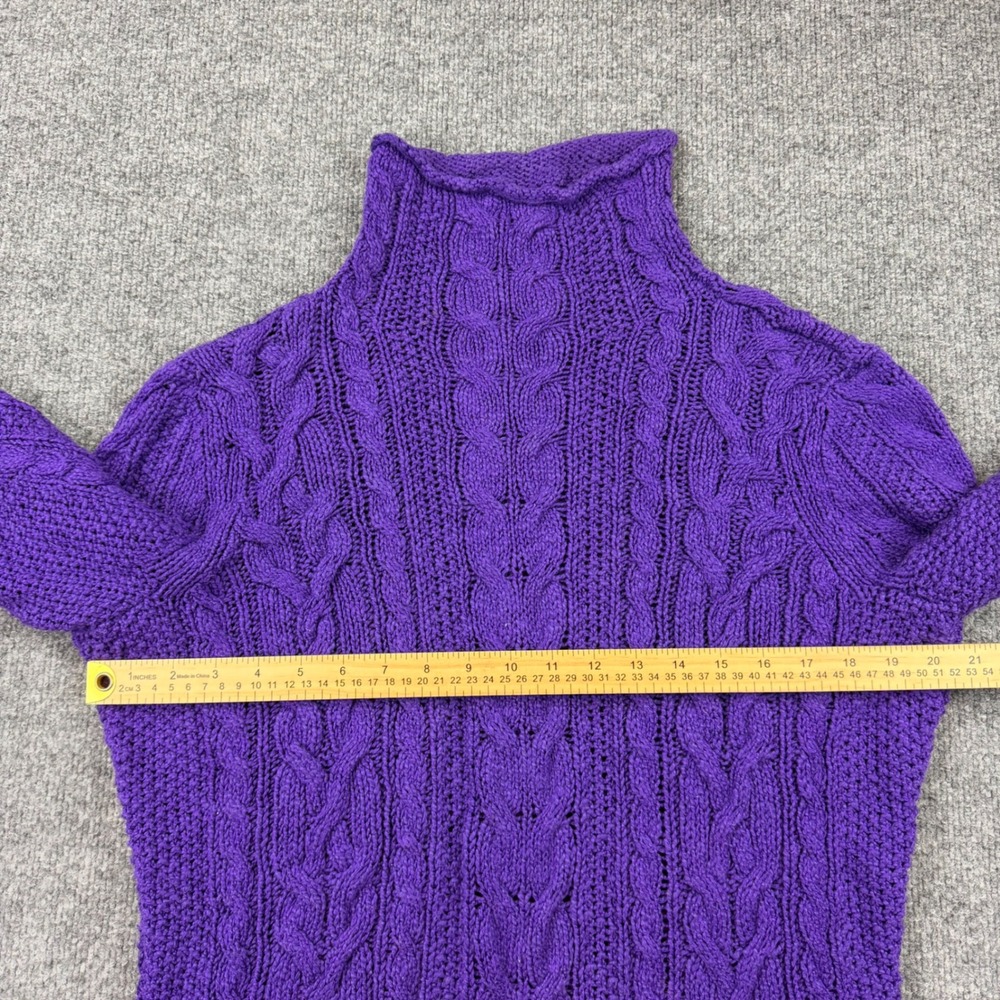 Lauren Ralph Lauren Cable Knit Mock Neck Turtleneck Knit Sweater Size L - Picture 6 of 10